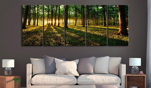 Artgeist Shade of Trees I Tableau sur toile 5 parties Ambiance | Yourdecoration.fr