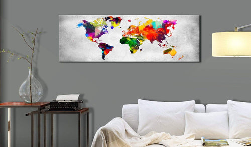 Artgeist World Map Coloured Revolution Tableau sur toile Ambiance | Yourdecoration.fr