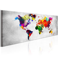 Artgeist World Map Coloured Revolution Tableau sur toile | Yourdecoration.fr