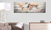 Artgeist World Maps Wooden Travels Tableau sur toile Ambiance | Yourdecoration.fr