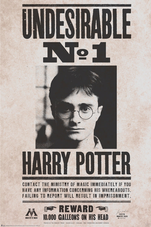 Gbeye Harry Potter Undesirable Nr 1 Affiche 61X91 5cm | Yourdecoration.fr