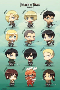 GBeye Attack on Titan Chibi Characters Affiche 61x91,5cm | Yourdecoration.fr