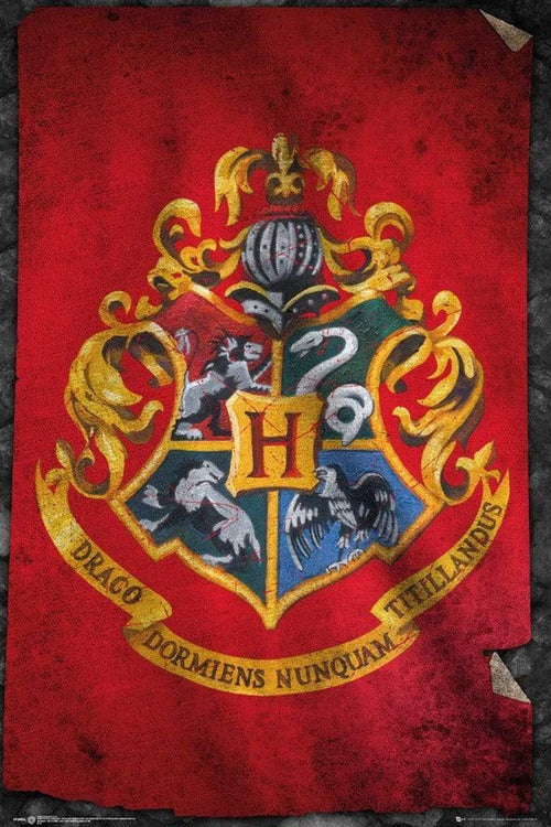 GBeye Harry Potter Hogwarts Flag Affiche 61x91,5cm | Yourdecoration.fr