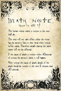 GBeye Death Note Rules Affiche 61x91,5cm | Yourdecoration.fr