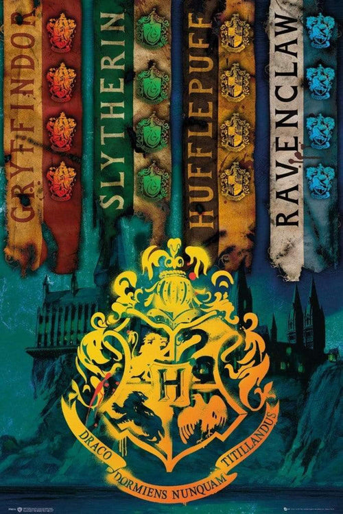 GBeye Harry Potter House Flags Affiche 61x91,5cm | Yourdecoration.fr