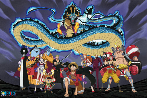 Gbeye GBYDCO037 One Piece The Crew Vs Kaido Affiche Poster 91-5x61cm | Yourdecoration.fr