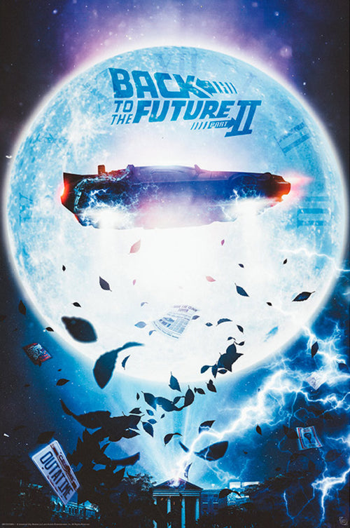 Gbeye Gbydco064 Back To The Future Flying Delorean Affiche 61X91,5cm | Yourdecoration.fr