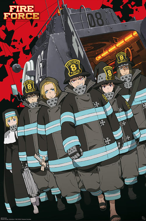 Gbeye GBYDCO109 Fire Force Key Art S1 Company 8 Affiche Poster 61x 91-5cm | Yourdecoration.fr