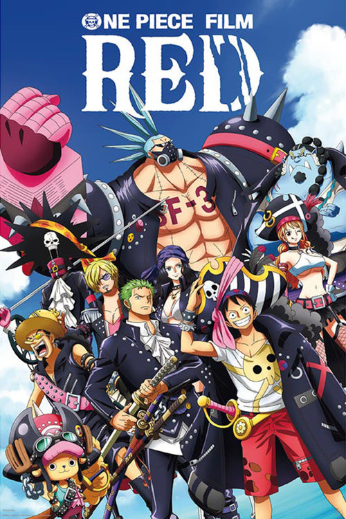 Gbeye GBYDCO193 One Piece Red Full Crew Affiche Poster 61x 91-5cm | Yourdecoration.fr