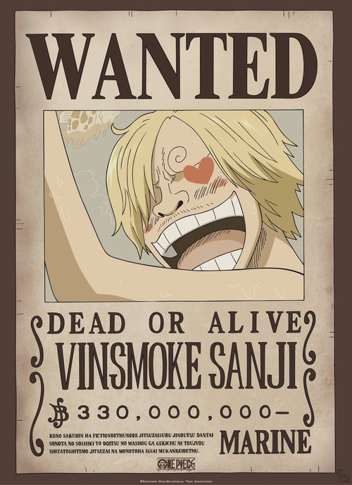 Gbeye Gbydco227 One Piece Wanted Sanji Affiche Poster 38x52cm | Yourdecoration.fr