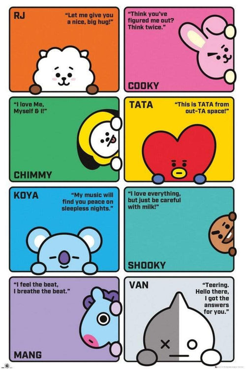 GBeye BT21 Compilation Affiche 61x91,5cm | Yourdecoration.fr