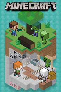 GBeye Minecraft Into The MineAffiche Art 61x91,5cm | Yourdecoration.fr