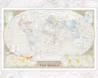 GBeye World Map Tripel Affiche 50x40cm | Yourdecoration.fr