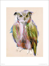 GBeye Owl Paint affiche art | Yourdecoration.fr