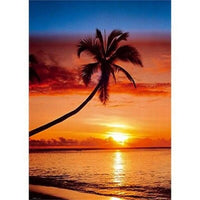 GBeye Sunset and Palm Tree Affiche 61x91,5cm | Yourdecoration.fr