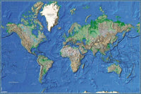 Grupo Erik GPE4720 Map World Es Physical Relieve Affiche 91,5X61cm | Yourdecoration.fr