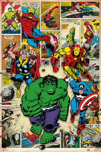 Grupo Erik GPE4786 Marvel Comics Here Come The Heroes Affiche 61X91,5cm | Yourdecoration.fr