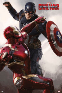 Grupo Erik GPE4985 Captain America Civil War Cap Vs Iron Man Affiche 61X91,5cm | Yourdecoration.fr