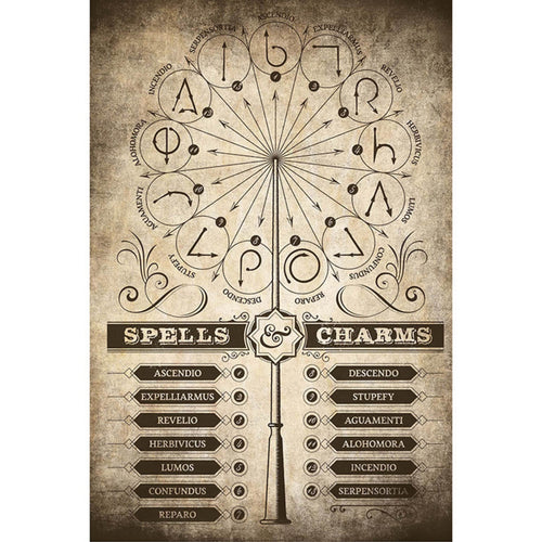 Grupo Erik GPE5160 Harry Potter Spells And Charms Affiche 61X91,5cm | Yourdecoration.fr