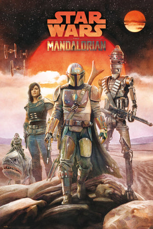 Grupo Erik GPE5366 Star Wars The Mandalorian Crew Affiche 61X91,5cm | Yourdecoration.fr