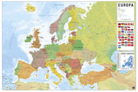 Grupo Erik GPE5442 Physical Political Map Of Europe Pt Affiche 91,5X61cm | Yourdecoration.fr