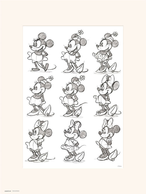 Grupo Erik Disney Minnie Sketch Affiche Art 30X40cm | Yourdecoration.fr