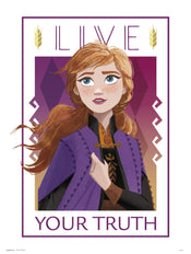 Grupo Erik Frozen Live Your Truth Affiche Art 30X40cm | Yourdecoration.fr