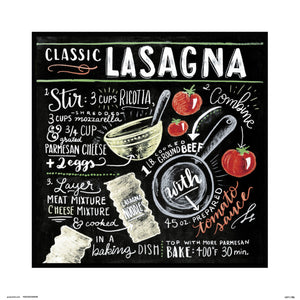 Grupo Erik Lily And Val Classic Lasagna Affiche Art 30X30cm | Yourdecoration.fr