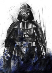 Komar Star Wars Watercolor Vader Papier Peint Intissé 200x280cm 4 bandes | Yourdecoration.fr