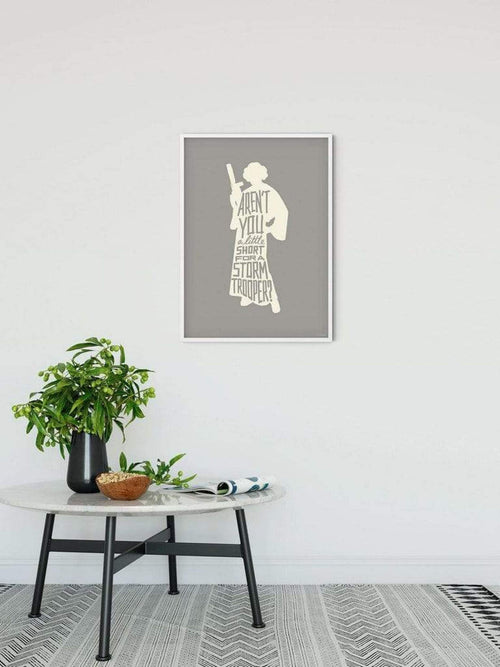 Komar Star Wars Silhouette Quotes Leia affiche art 40x50cm Sfeer | Yourdecoration.fr