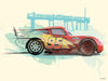 Komar Cars Lightning McQueen affiche art 40x30cm | Yourdecoration.fr