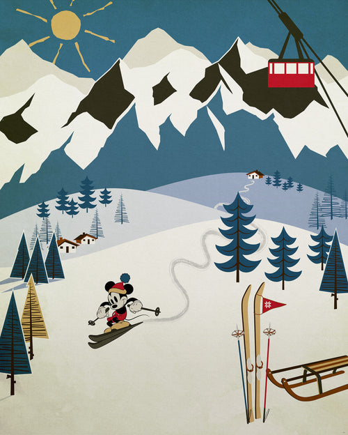 Komar Intisse Papier Peint Iadx4 039 Mickey Alpine | Yourdecoration.fr