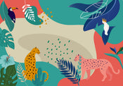 Komar Intisse Papier Peint Iax8 0041 Jungle Rendezvous | Yourdecoration.fr