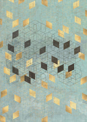 Komar Intisse Papier Peint Inx4 049 Plaqué Or | Yourdecoration.fr