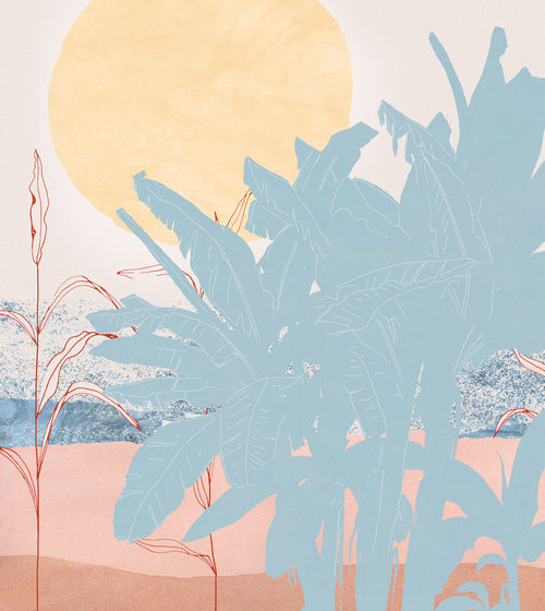 Komar Intisse Papier Peint Inx5 019 Banana Leaves | Yourdecoration.fr
