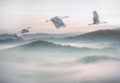 Komar Intisse Papier Peint Inx8 083 Mystic Cranes | Yourdecoration.fr