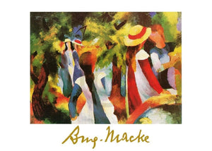 August Macke  Ragazze sotto gli alberi affiche art 70x50cm | Yourdecoration.fr