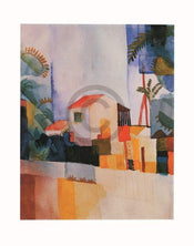August Macke  Weisses Haus affiche art 56x71cm | Yourdecoration.fr