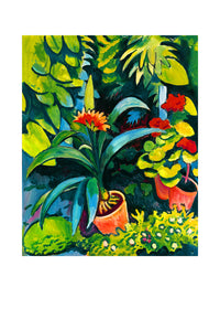 August Macke  Blumen im Garten affiche art 50x70cm | Yourdecoration.fr