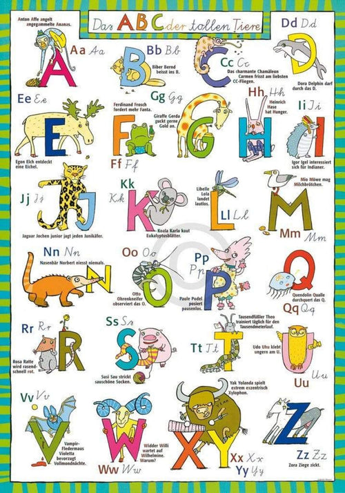 Gabriele Altevers  ABC der tollen Tiere affiche art 48x68cm | Yourdecoration.fr
