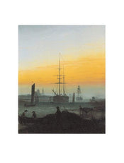 Caspar David Friedrich  Der Greifswalder Hafen affiche art 70x90cm | Yourdecoration.fr