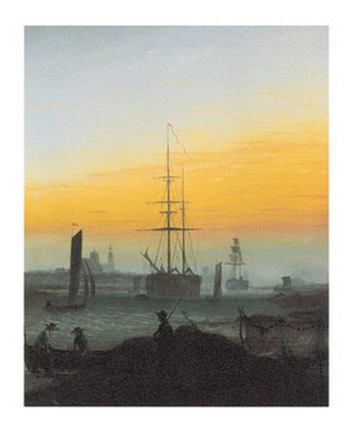 Caspar David Friedrich  Der Greifswalder Hafen affiche art 30x40cm | Yourdecoration.fr