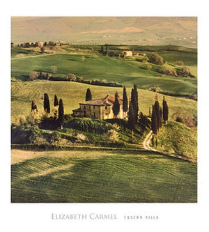 Elisabeth Carmel  Tuscan Villa affiche art 45x50cm | Yourdecoration.fr