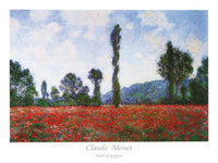 Claude Monet  Field of Poppies affiche art 80x60cm | Yourdecoration.fr