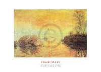 Claude Monet  Le coucher du soleil la Seine affiche art 70x50cm | Yourdecoration.fr
