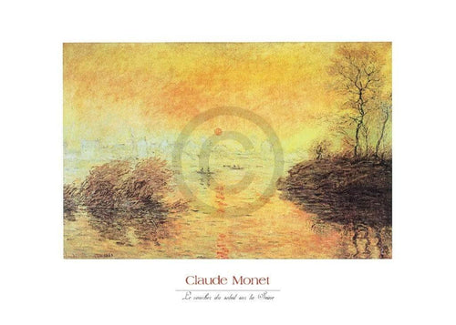 Claude Monet  Le coucher du soleil la Seine affiche art 70x50cm | Yourdecoration.fr