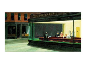 PGM Edward Hopper Nighthawks affiche art 40x30cm | Yourdecoration.fr