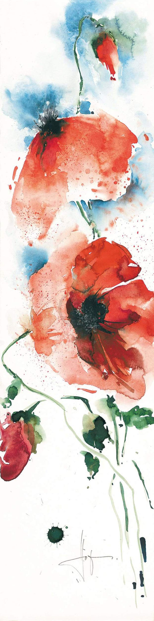 Ekkehard Hofmann  Mohn I affiche art 20x99cm | Yourdecoration.fr