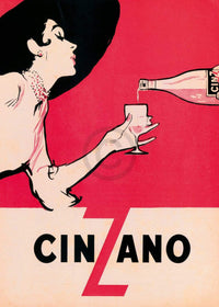 Ernest  Cinzano affiche art 50x70cm | Yourdecoration.fr
