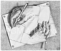 M. C. Escher  Zeichnen affiche art 65x55cm | Yourdecoration.fr